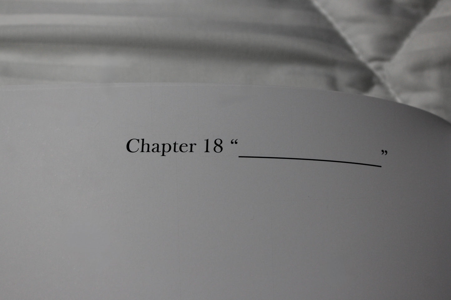 One Chapter at a Time